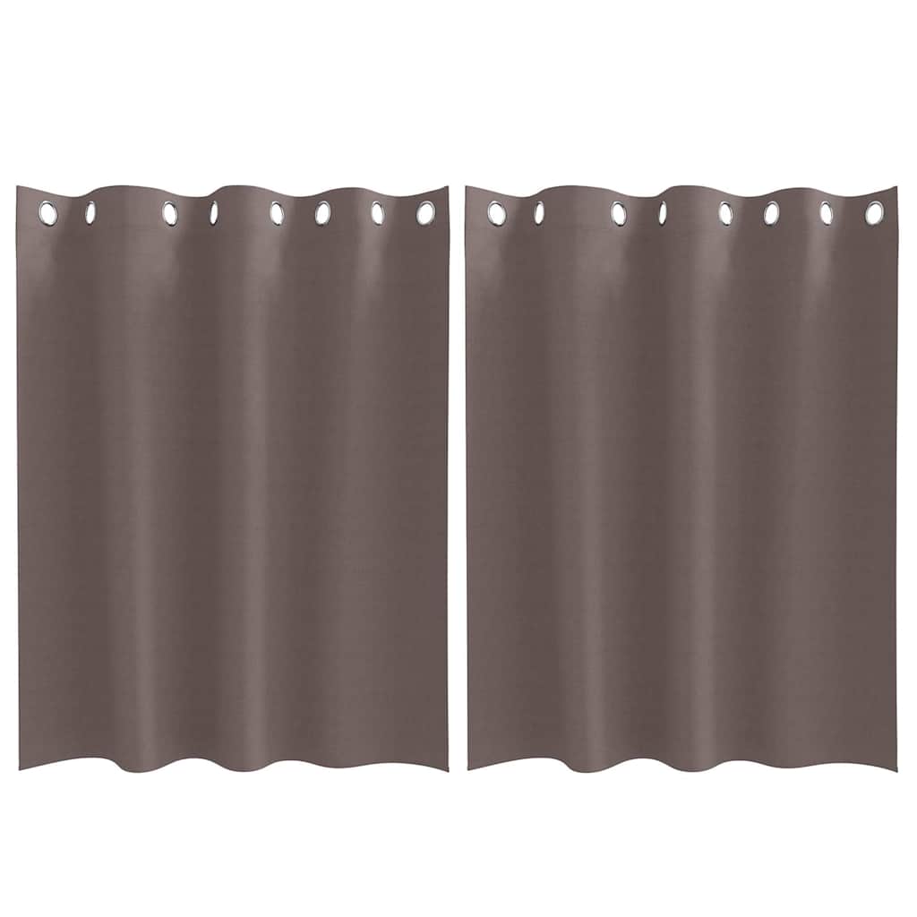 Tende oscuranti Vidaxl con anelli 2 pezzi marrone scuro 140 x 140 cm
