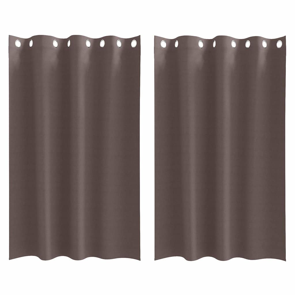 Tende oscuranti Vidaxl con anelli 2 pezzi marrone scuro 175 x 140 cm