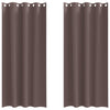 Vidaxl zwart-out gordijnen met ringen 2 pcs donkerbruin 260 x 140 cm