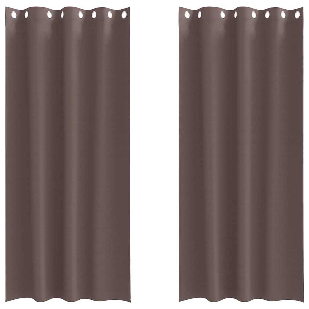 Tende oscuranti Vidaxl con anelli 2 pezzi marrone scuro 260 x 140 cm