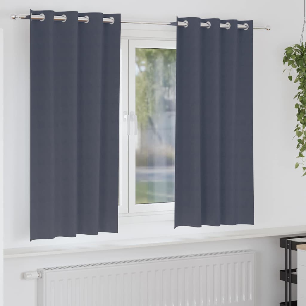 Tende oscuranti Vidaxl con anelli 2 pz antracite 175 x 140 cm