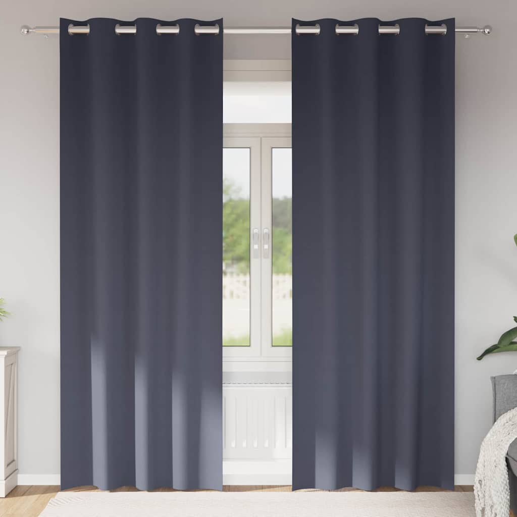 Tende oscuranti Vidaxl con anelli 2 pz antracite 225 x 140 cm