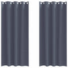 Vidaxl zwart-out gordijnen met ringen 2 pcs antraciet 260 x 140 cm