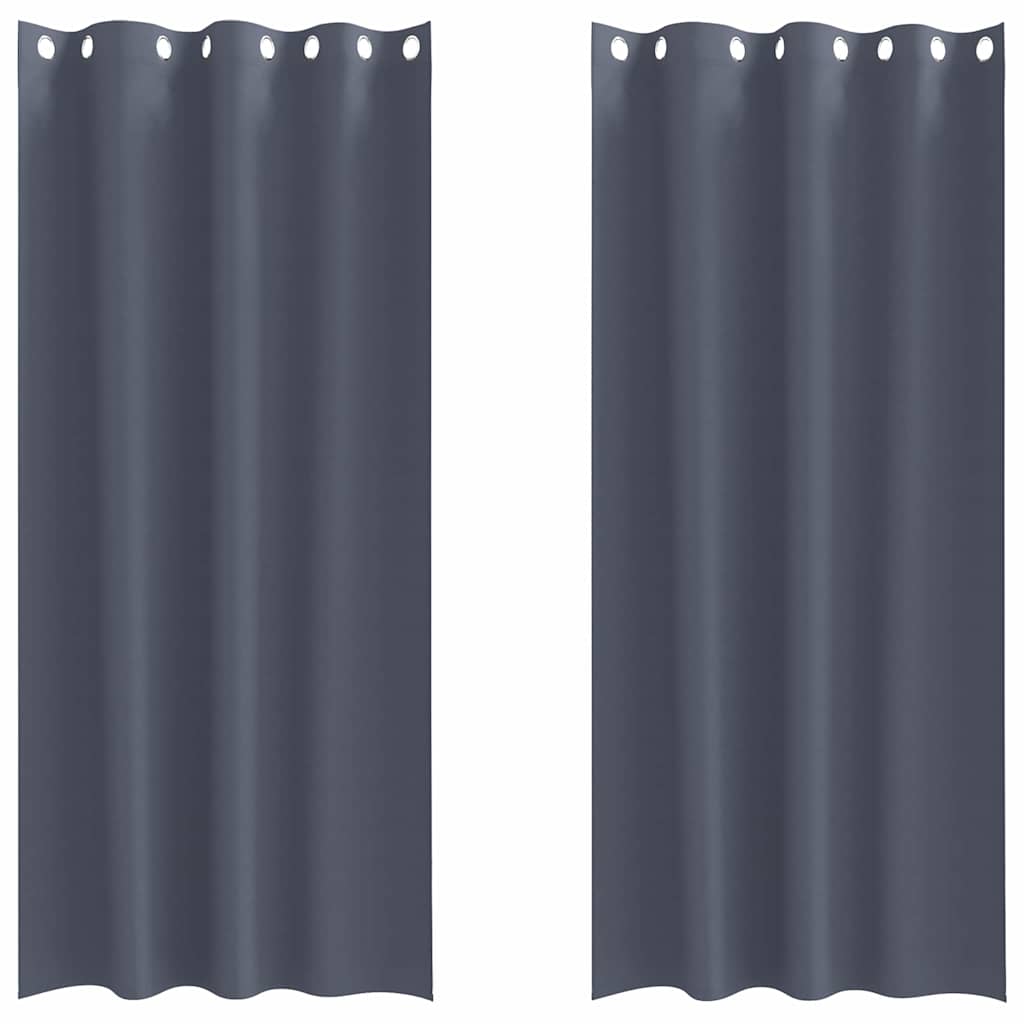 Tende oscuranti Vidaxl con anelli 2 pz antracite 260 x 140 cm