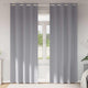 Vidaxxl cortinas opacas con anillas 2 piezas gris claro 225 x 140 cm