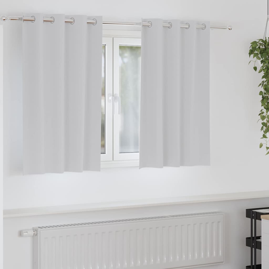Vidaxl zwart-out gordijnen met ringen 2 pcs bleekgrijs 140 x 140 cm