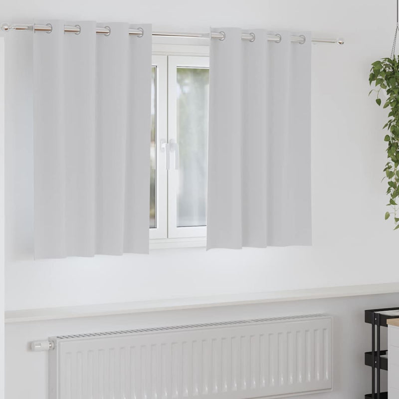 Vidaxl zwart-out gordijnen met ringen 2 pcs bleekgrijs 140 x 140 cm