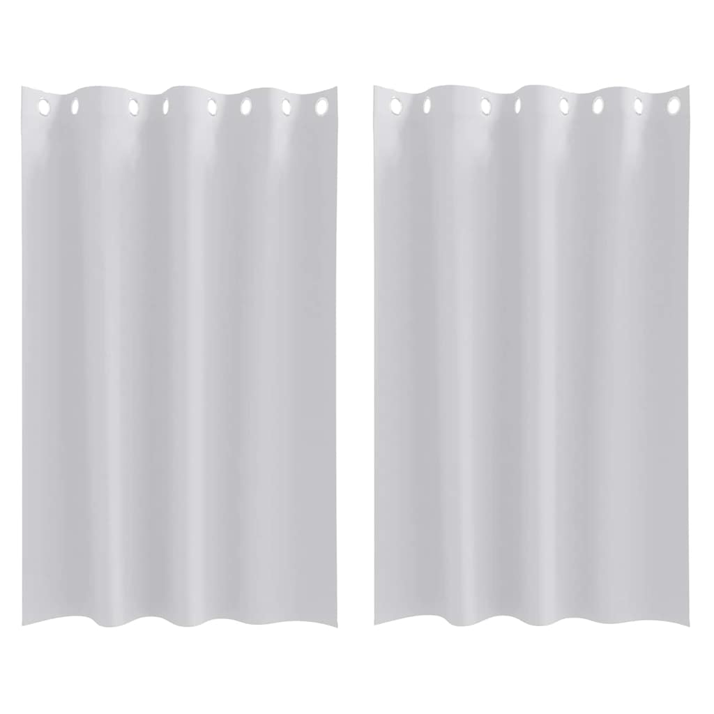 Vidaxl cortinas opacas con anillas 2 piezas gris pálido 175 x 140 cm