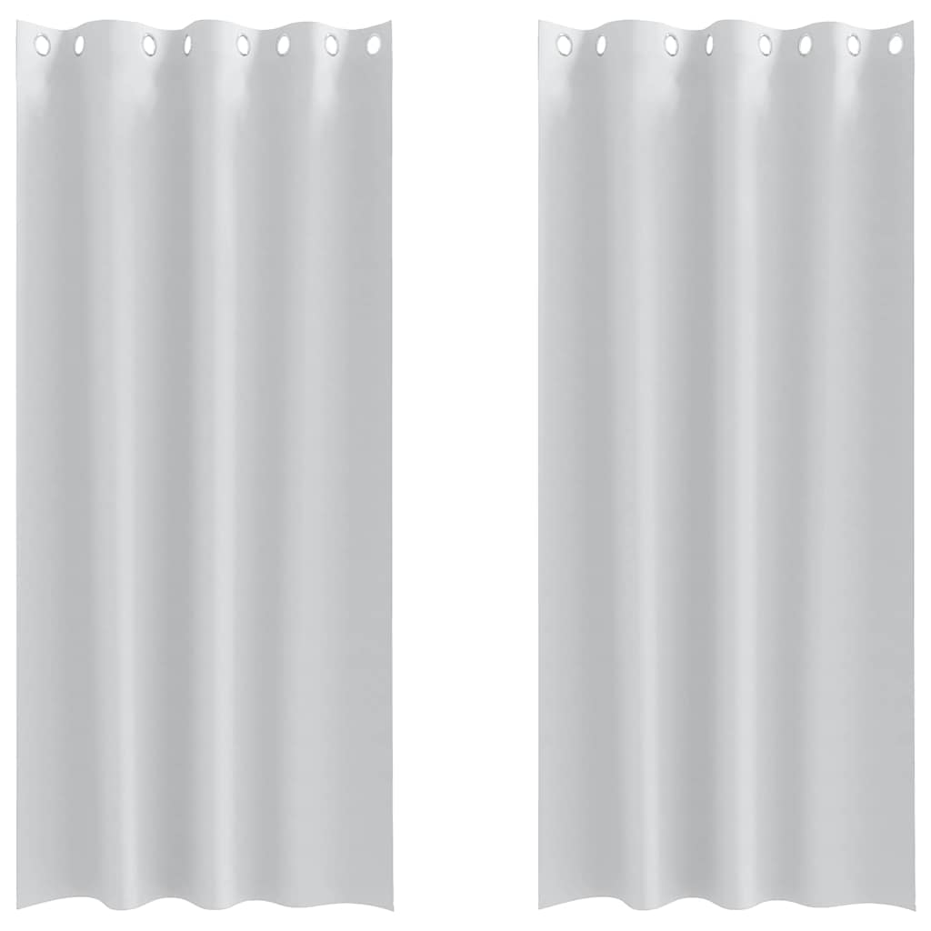 Vidaxl cortinas opacas con anillas 2 piezas gris pálido 245 x 140 cm