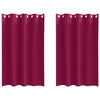Vidaxl zwart-out gordijnen met ringen 2 pcs wijnrood 175 x 140 cm