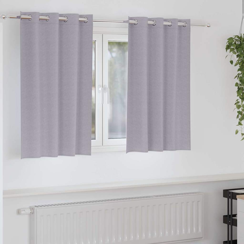 Tende oscuranti Vidaxxl con anelli 2 pezzi grigio metallo 140 x 140 cm
