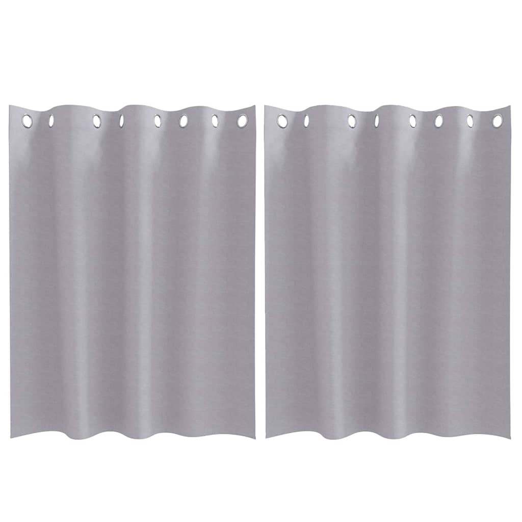 Vidaxl zwart-out gordijnen met ringen 2 pcs metaalgrijs 140 x 140 cm
