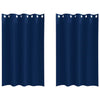 Tende oscuranti Vidaxl con anelli 2 pezzi blu scuro 175 x 140 cm