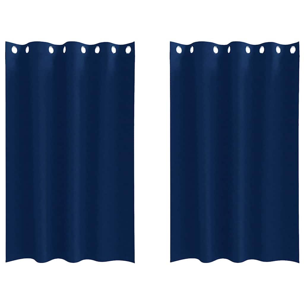 Tende oscuranti Vidaxl con anelli 2 pezzi blu scuro 175 x 140 cm