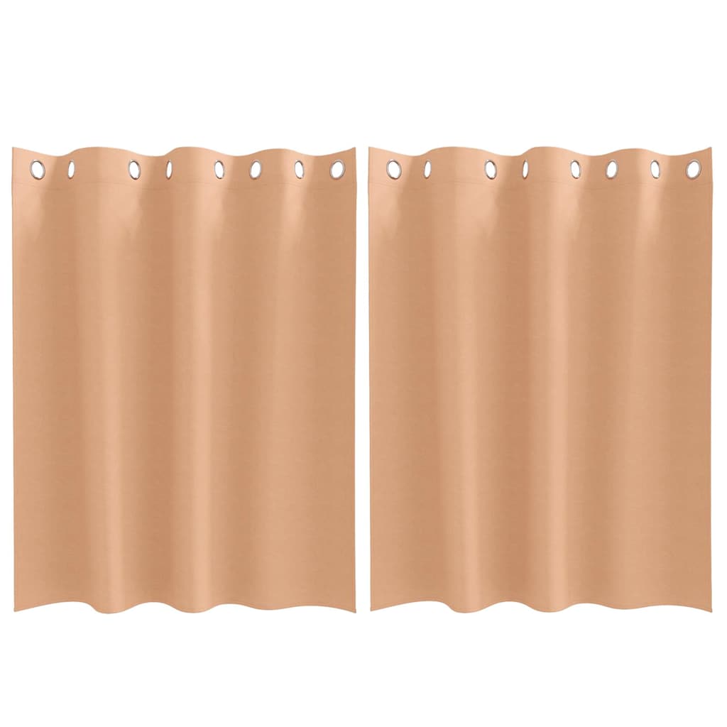 Tende oscuranti Vidaxl con anelli 2 pezzi marrone chiaro 140 x 140 cm