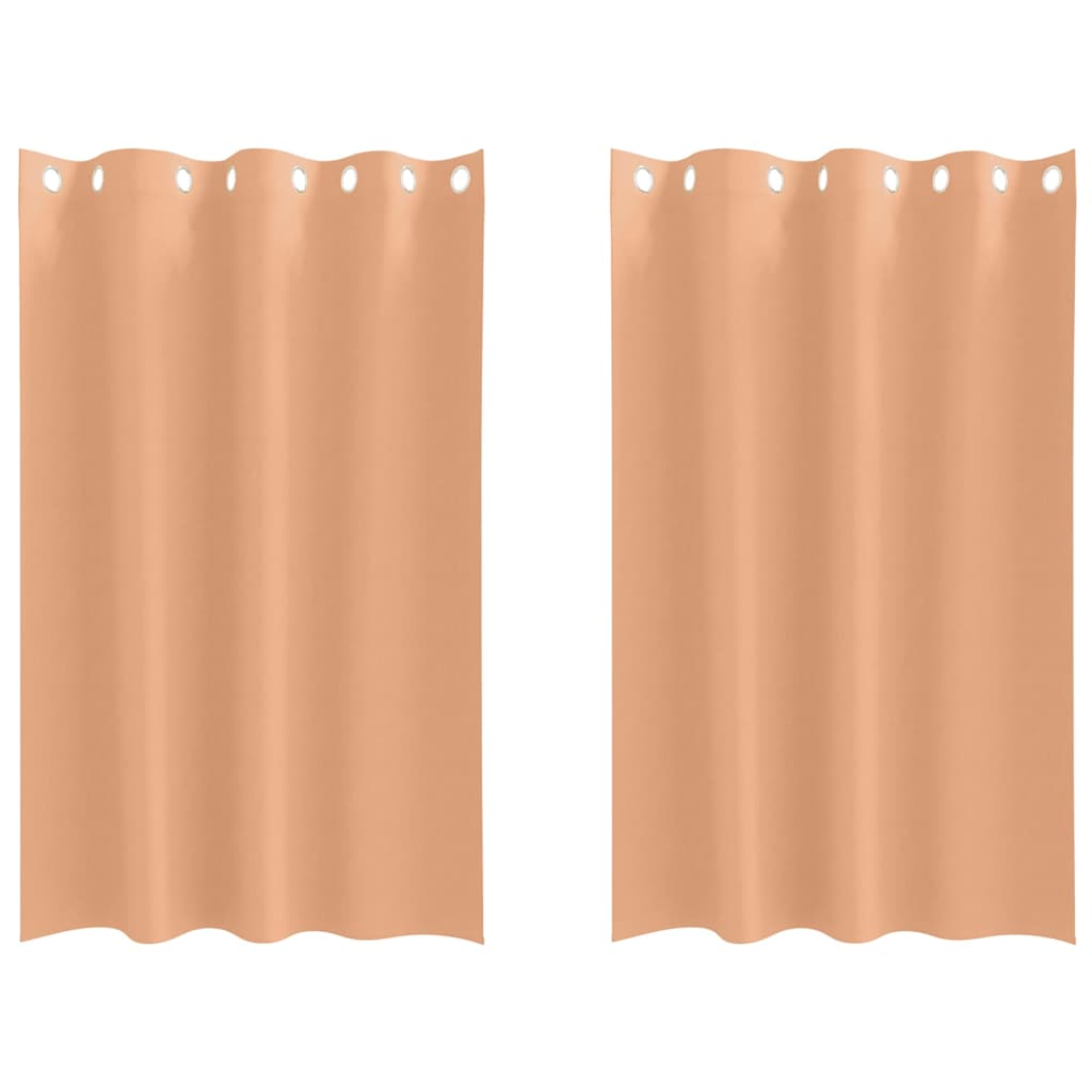 Tende oscuranti Vidaxl con anelli 2 pezzi marrone chiaro 175 x 140 cm