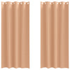 Vidaxl zwart-out gordijnen met ringen 2 pcs licht bruin 260 x 140 cm