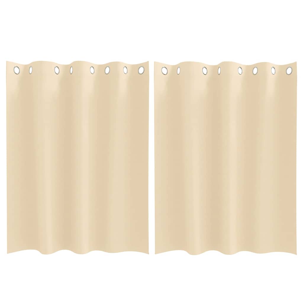 Vidaxl black-out curtains with rings 2 pcs cream 140 x 140 cm