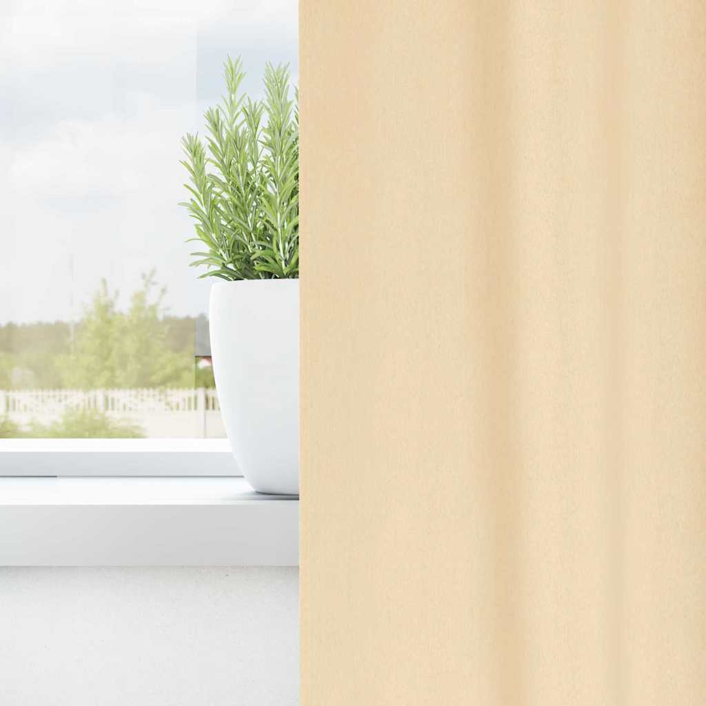 Tende oscuranti Vidaxxl con anelli 2 pezzi crema 175 x 140 cm