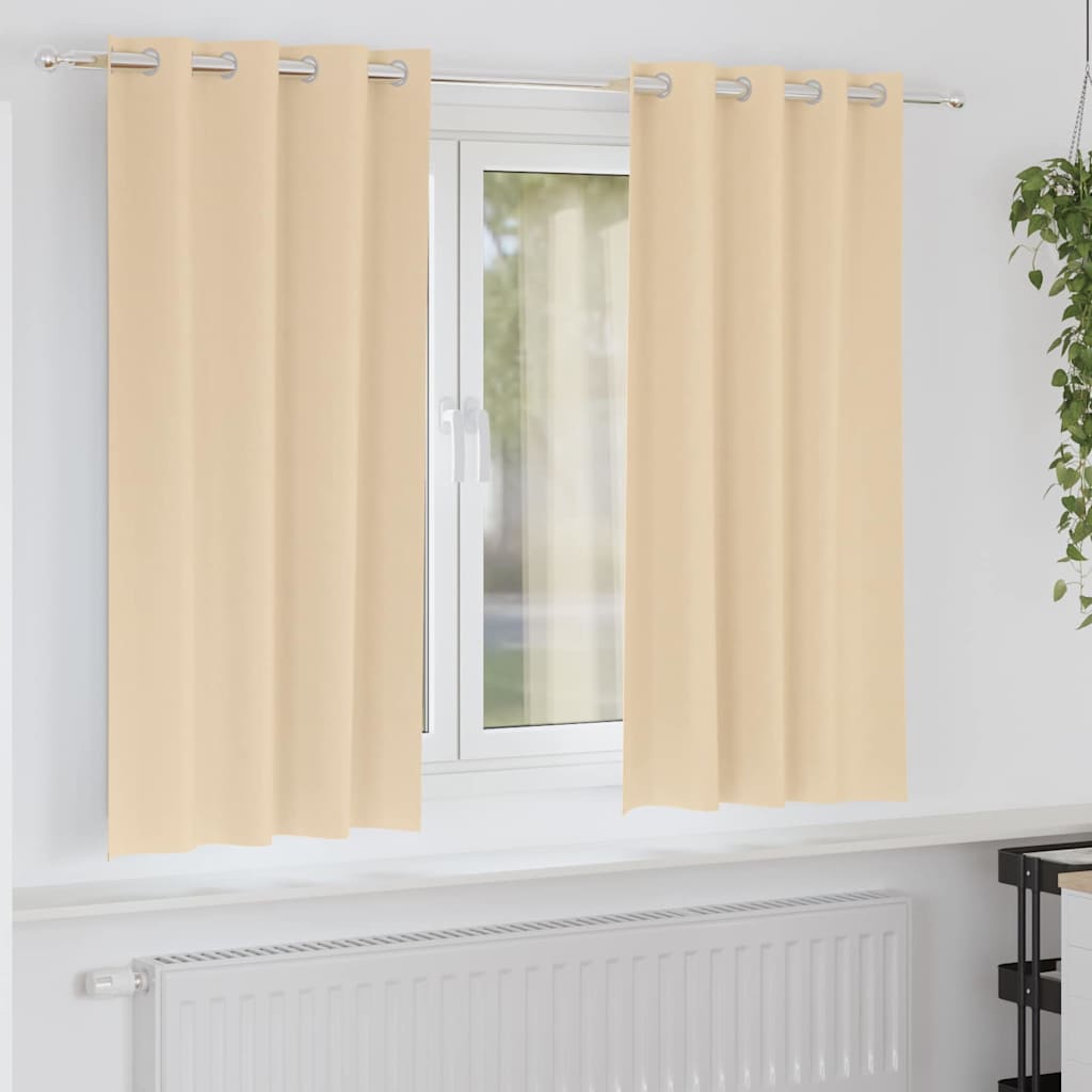 Tende oscuranti Vidaxxl con anelli 2 pezzi crema 175 x 140 cm