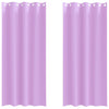 Vidaxl cortinas opacas con anillas 2 piezas violeta 225 x 140 cm