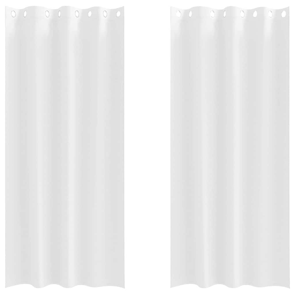 Vidaxl zwart-out gordijnen met ringen 2 pcs puur wit 225 x 140 cm