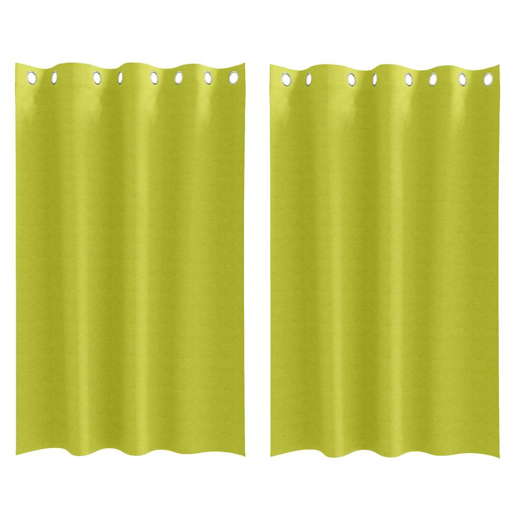 Tende oscuranti VidaXL con anelli 2 pz verdi 175 x 140 cm