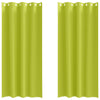 Vidaxl zwart-out gordijnen met ringen 2 pcs groen 225 x 140 cm