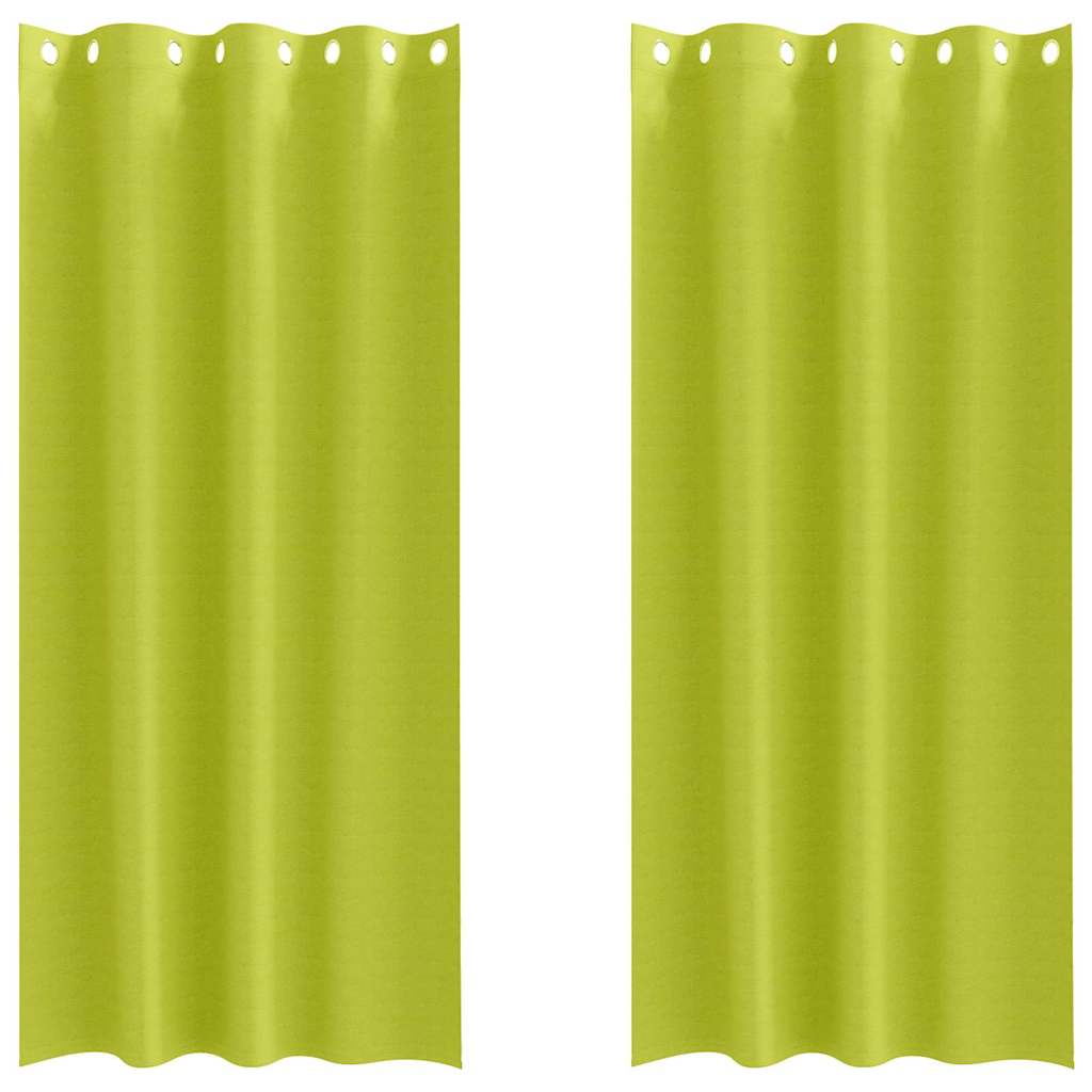 Tende oscuranti VidaXL con anelli 2 pz verdi 225 x 140 cm