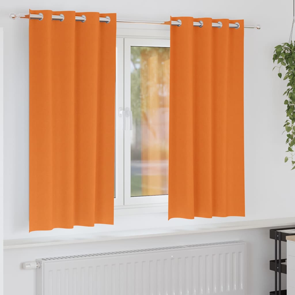 Tende oscuranti VidaXL con anelli 2 pezzi arancione brillante 175 x 140 cm