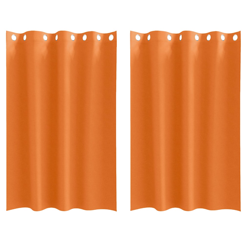 Tende oscuranti VidaXL con anelli 2 pezzi arancione brillante 175 x 140 cm