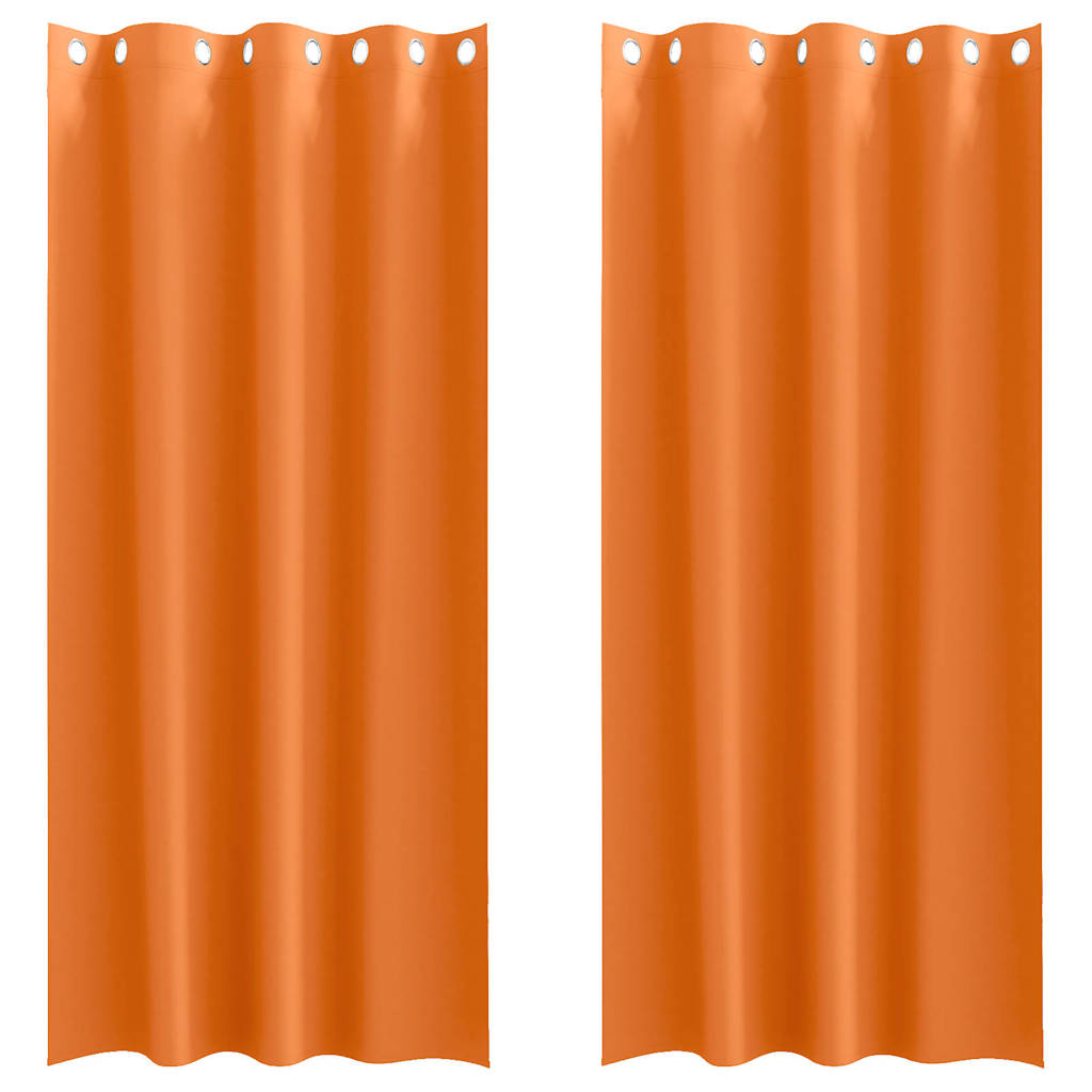 Tende oscuranti Vidaxxl con anelli 2 pezzi arancione brillante 225 x 140 cm