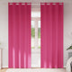 Vidaxl cortinas opacas con anillas 2 piezas rosa brillante 245 x 140 cm