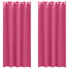 Vidaxl zwart-out gordijnen met ringen 2 pcs felroze 245 x 140 cm