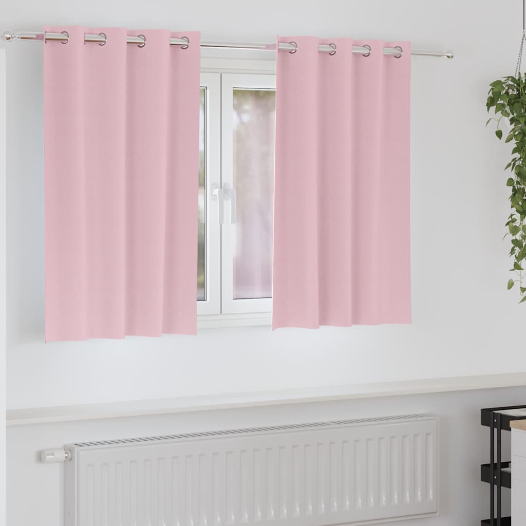 Tende oscuranti VidaXL con anelli 2 pezzi rosa baby 140 x 140 cm