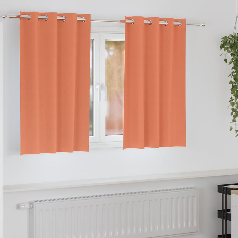 Vidaxl zwart-out gordijnen met ringen 2 pcs terracotta 140 x 140 cm