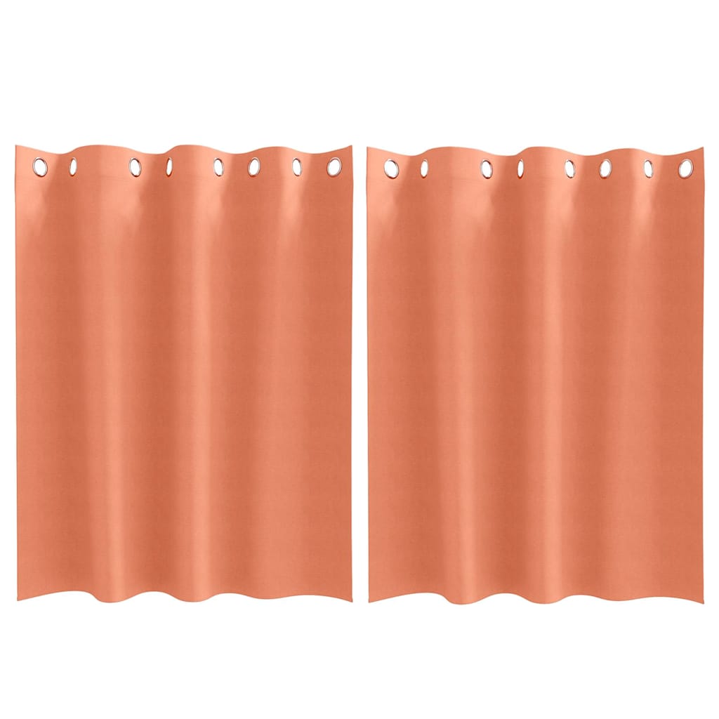Vidaxl zwart-out gordijnen met ringen 2 pcs terracotta 140 x 140 cm
