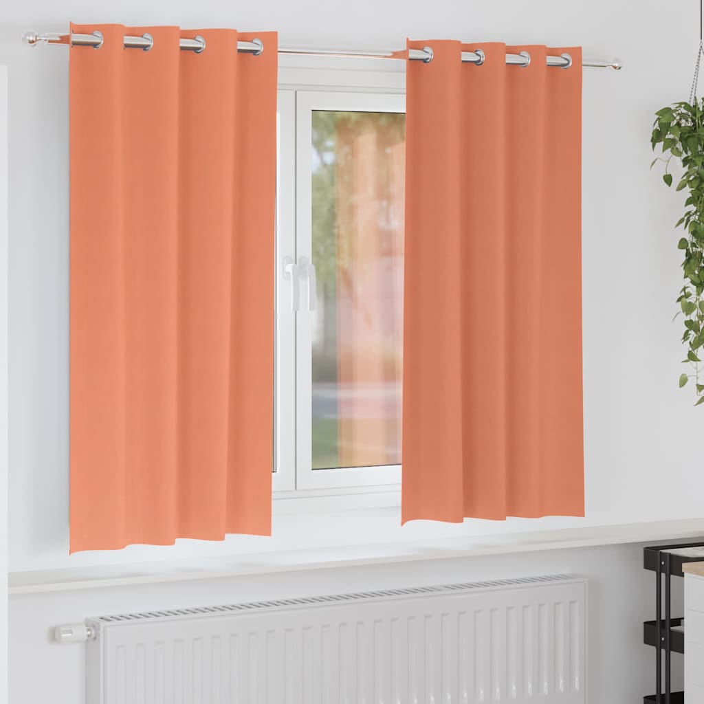 Tende oscuranti Vidaxl con anelli 2 pz terracotta 175 x 140 cm