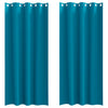 Vidaxl zwart-out gordijnen met ringen 2 pcs turquoise 245 x 140 cm
