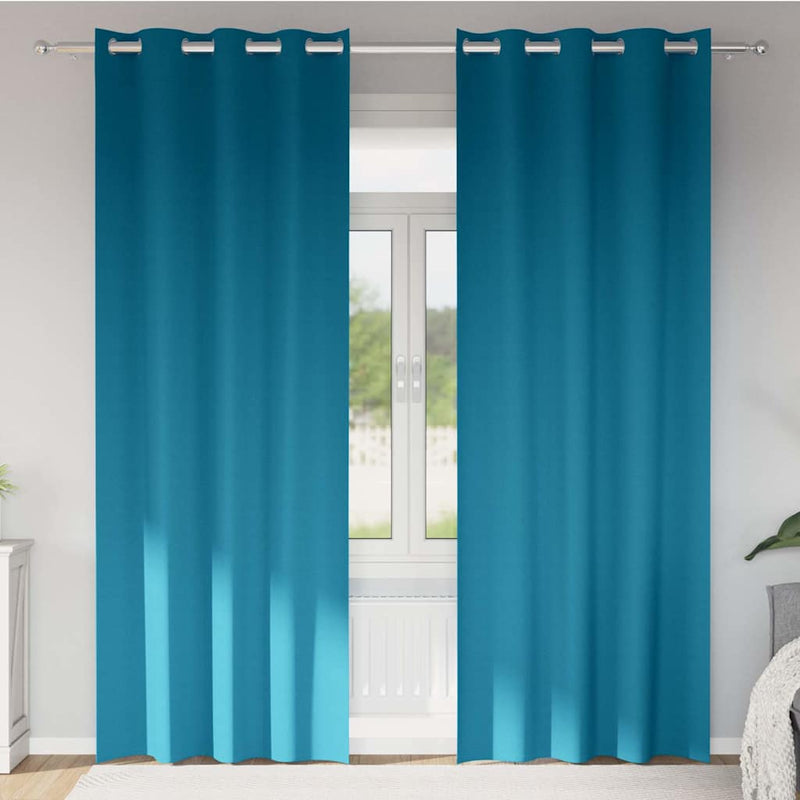 Tende oscuranti Vidaxxl con anelli 2 pezzi turchese 260 x 140 cm