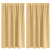 Vidaxl zwart-out gordijnen met ringen 2 pcs beige 140 x 140 cm