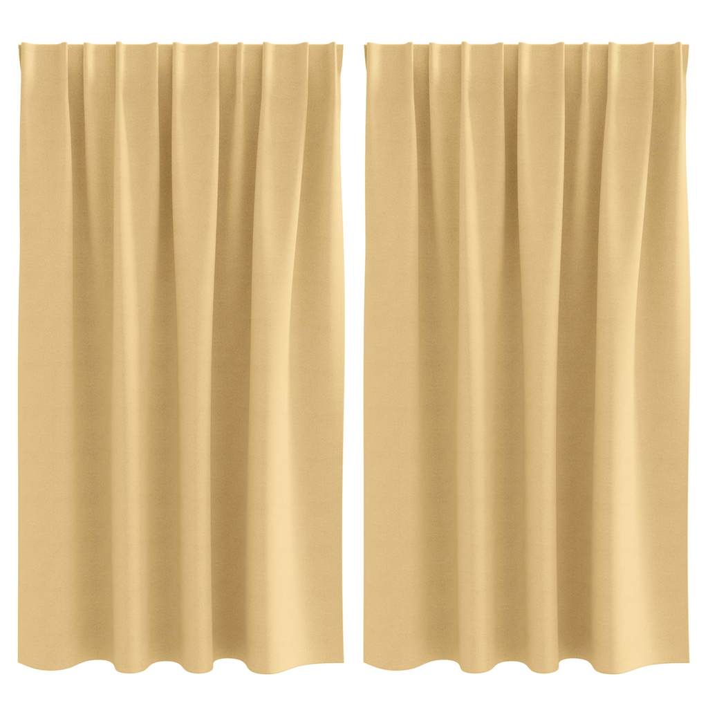 Tende oscuranti Vidaxl con anelli 2 pezzi beige 140 x 140 cm