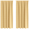 Vidaxl zwart-out gordijnen met ringen 2 pcs beige 175 x 140 cm