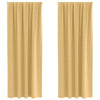 Vidaxl zwart-out gordijnen met ringen 2 pcs beige 245 x 140 cm