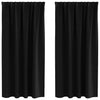 Vidaxl zwart-out gordijnen met ringen 2 pcs zwart 175 x 140 cm