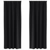 Vidaxl zwart-out gordijnen met ringen 2 pcs zwart 260 x 140 cm