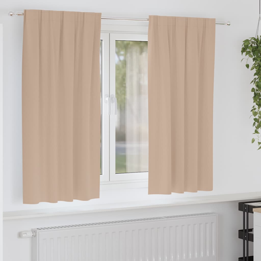 Tende oscuranti VidaXL con anelli 2 pezzi tortora 175 x 140 cm