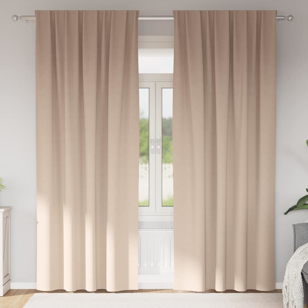 Tende oscuranti VidaXL con anelli 2 pezzi tortora 260 x 140 cm