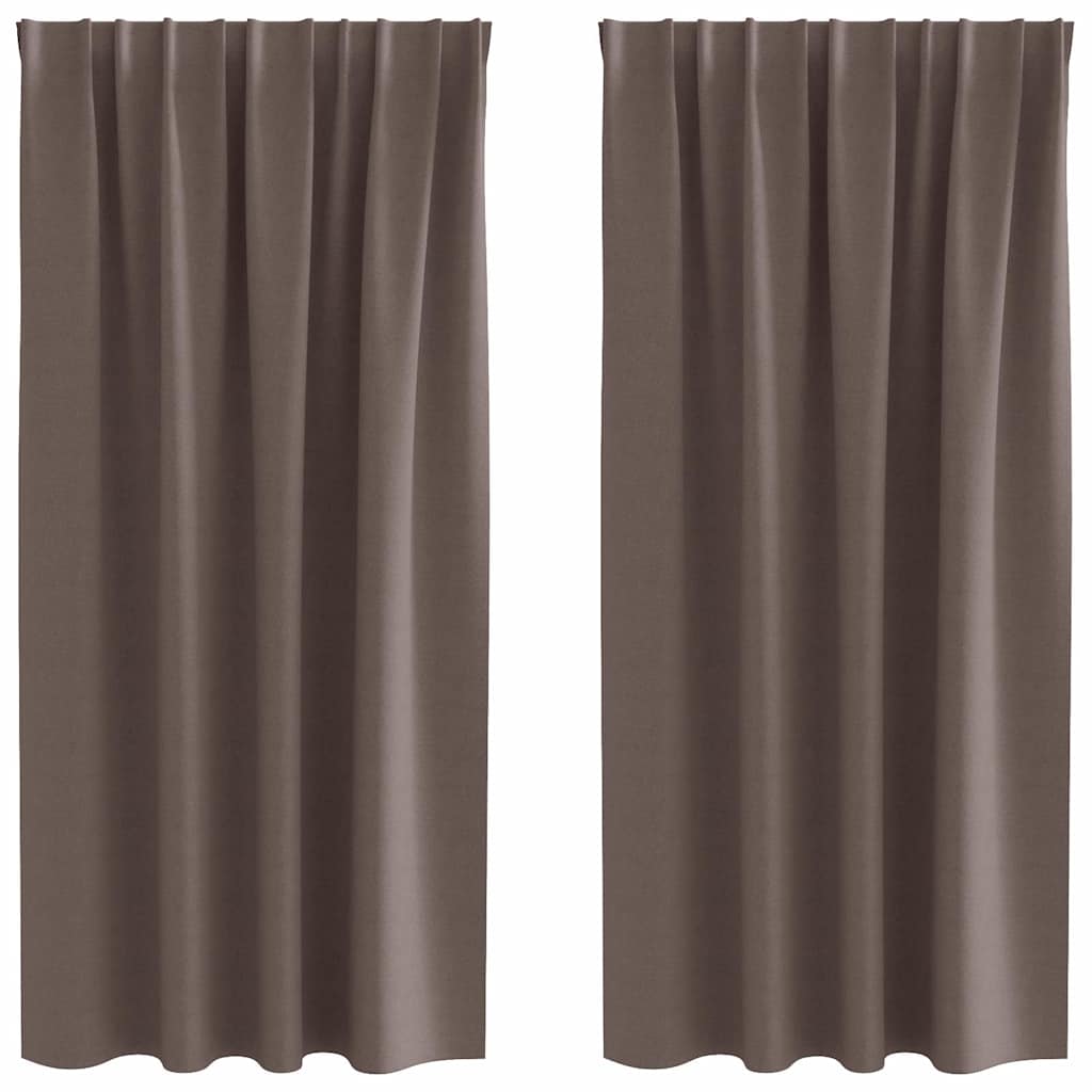 Tende oscuranti Vidaxl con anelli 2 pezzi marrone scuro 175 x 140 cm