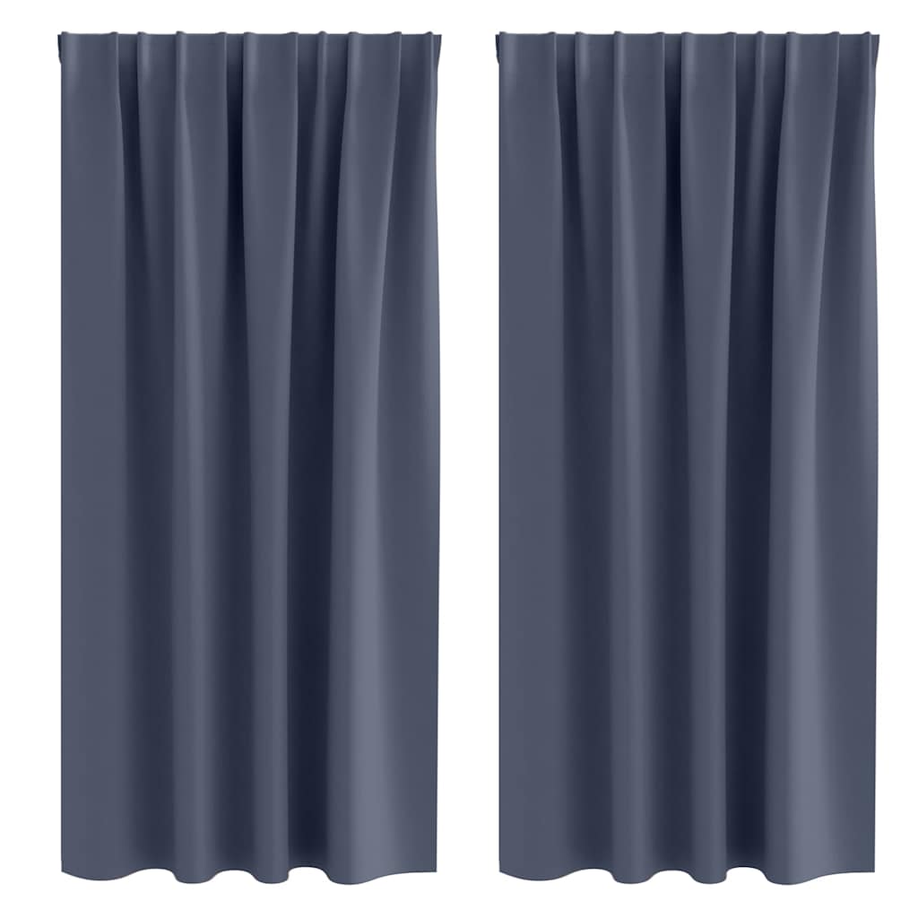 Tende oscuranti Vidaxl con anelli 2 pz antracite 175 x 140 cm